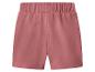 Short rose pour enfant avec taille élastique.