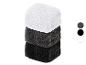 Trois serviettes de bain en noir et blanc