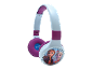 Casque audio pour enfants violet et blanc avec motif Anna et Elsa de La Reine des Neiges.