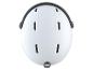 Un casque de ski blanc avec une visière noire.
