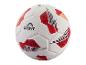 Ballon de foot Crivit rouge et blanc.