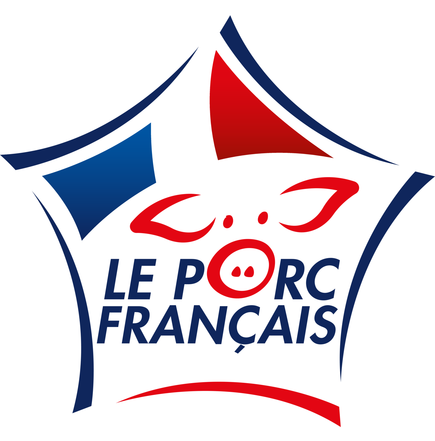 Sceau avec le texte « LE PORC FRANÇAIS » et une tête de porc stylisée.