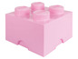Boîte de rangement LEGO rose en forme de grande brique LEGO.