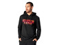 Un sweat à capuche noir Stranger Things avec un logo de flammes.