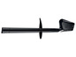 Une spatule noire Oxo Good Grips avec une longue poignée.