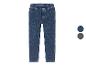 Jeans pour filles en bleu foncé et gris.