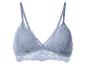 Soutien-gorge triangle en dentelle bleu clair