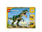 Ensemble LEGO Creator 3 en 1 avec un T-Rex, un Ptérodactyle et un Tricératops.