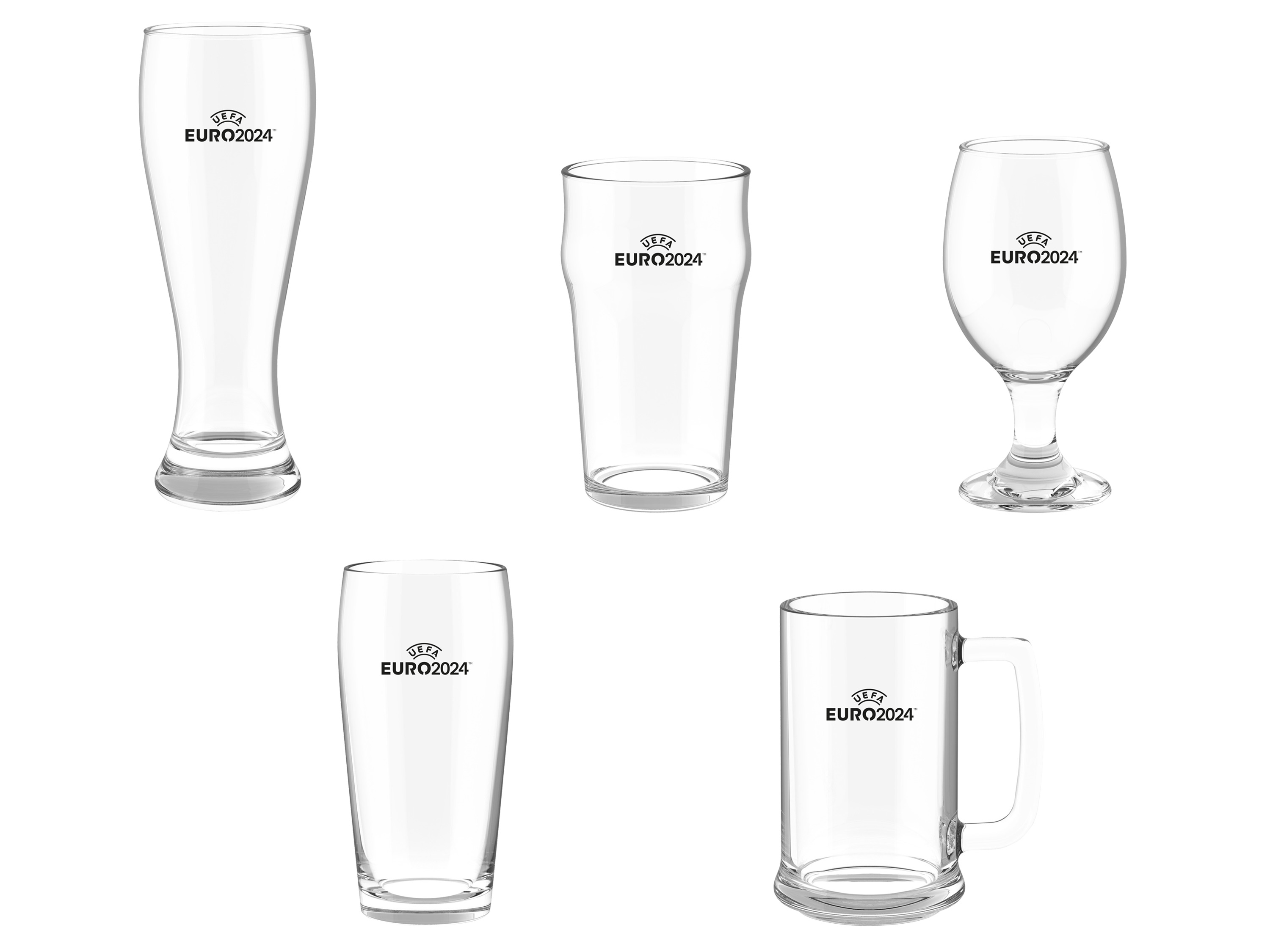 Lot de 2 verres UEFA 2024