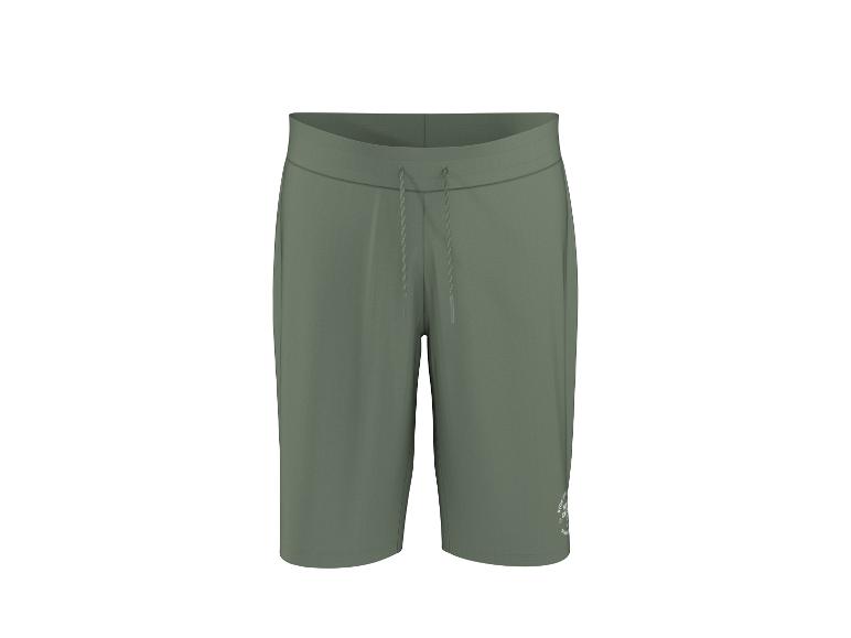 Shorts de survêtement verts avec cordon de serrage à la taille et petit logo sur la jambe.