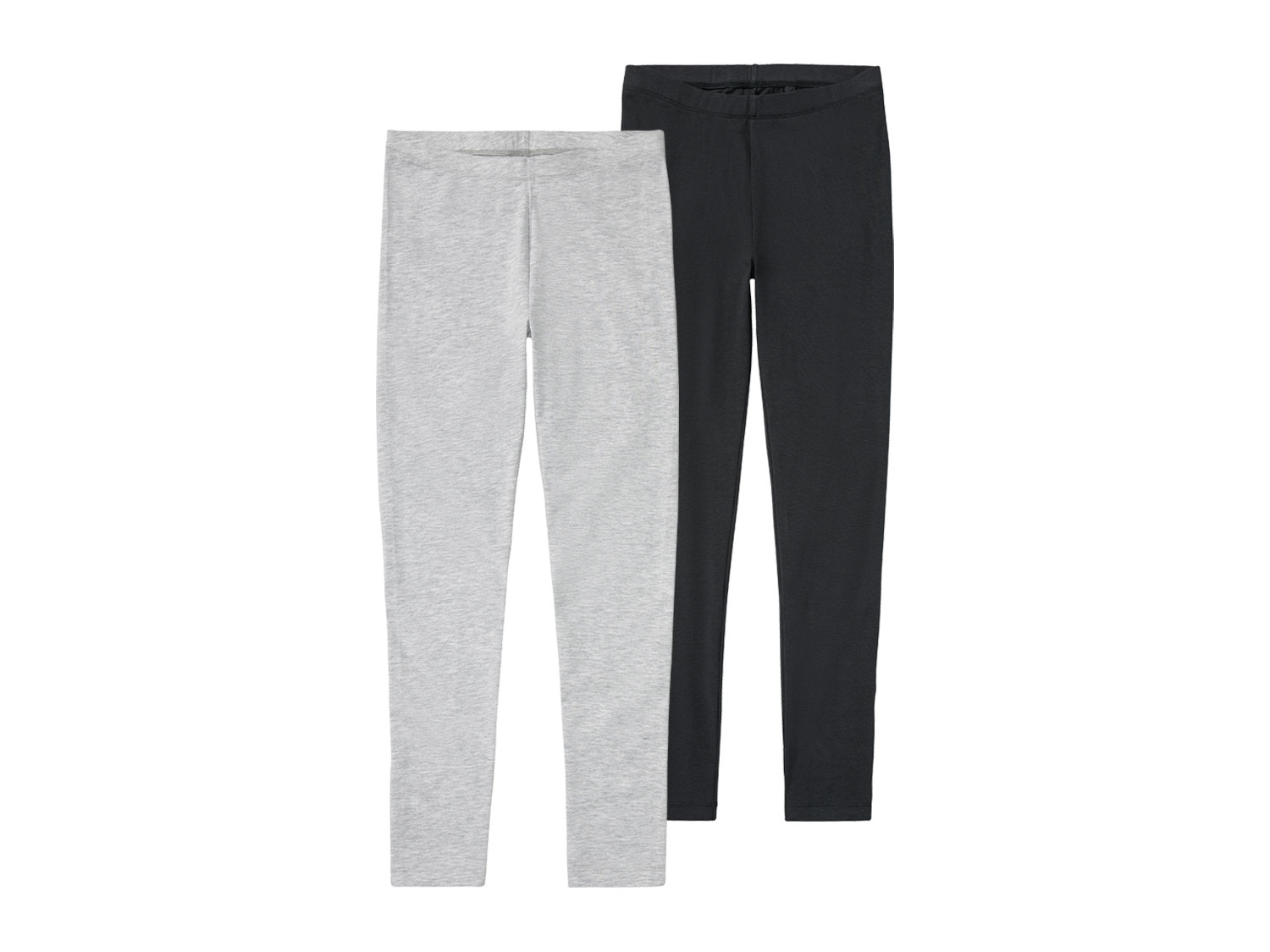 pepperts!® Lot de 2 leggings fille (12-14 ans, gris/noir)