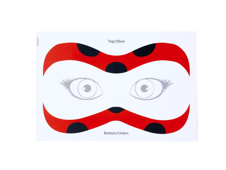 Modèle de visage de coccinelle à pois.