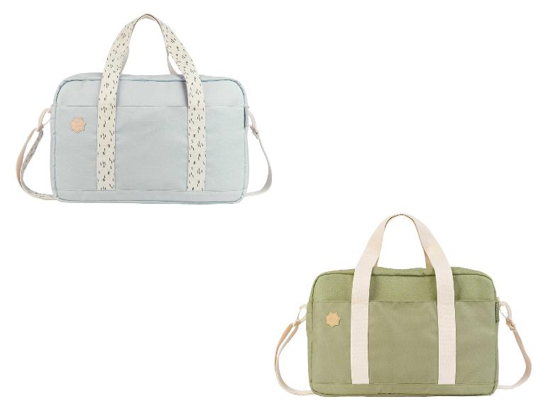 Deux sacs à bandoulière en bleu clair et vert olive.