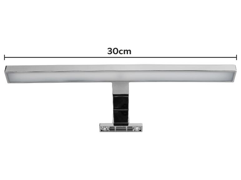 Lampe de miroir LED chromée, 30 cm de long