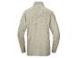 Pull à col roulé beige à manches longues.