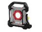 Une lampe de travail LED Parkside Performance avec un cadre rouge.