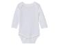 Bodysuit blanc à manches longues pour bébé.