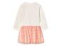 Robe blanche pour fille avec jupe en tulle rose à étoiles et cœurs.
