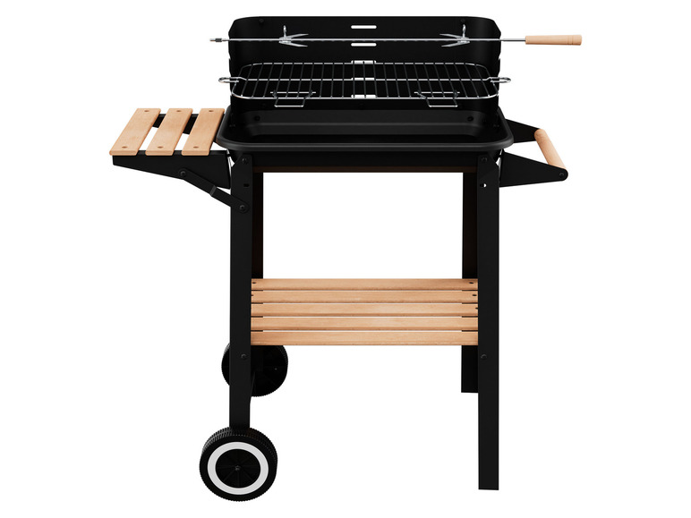 Aller en mode plein écran : GRILLMEISTER Chariot-grill GGW 84 B1, avec étagère en bois - Image 3