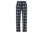 Pantalon de pyjama à carreaux bleus.