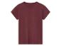 T-shirt bordeaux à manches courtes.