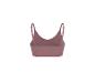 Crop top mauve à fines bretelles, vue de dos