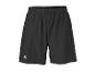 Short de sport noir avec taille élastique et détails perforés.