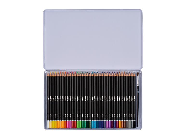 Coffret de 24 crayons aquarelle Caelando en métal.