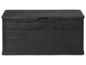 Coffre de rangement noir aspect bois
