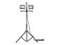 Support d'éclairage LED Parkside avec deux lampes