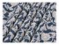 Tissu bleu marine à imprimé floral blanc