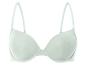 Un soutien-gorge vert clair avec des bretelles larges.