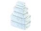 Lot de serviettes de bain et de toilette, couleur bleu clair.