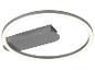 Plafonnier LED moderne au design circulaire et finition grise.