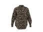 Chemise à manches longues boutonnée imprimé léopard