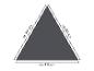 Diagramme d'un triangle équilatéral d'environ 415 cm de côté.