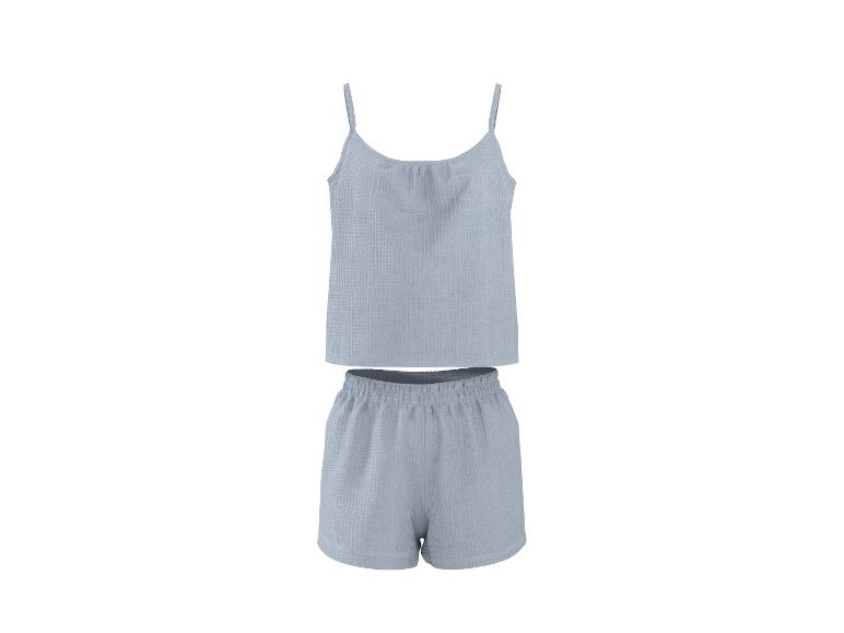 Ensemble de pyjama deux pièces bleu clair avec caraco et short