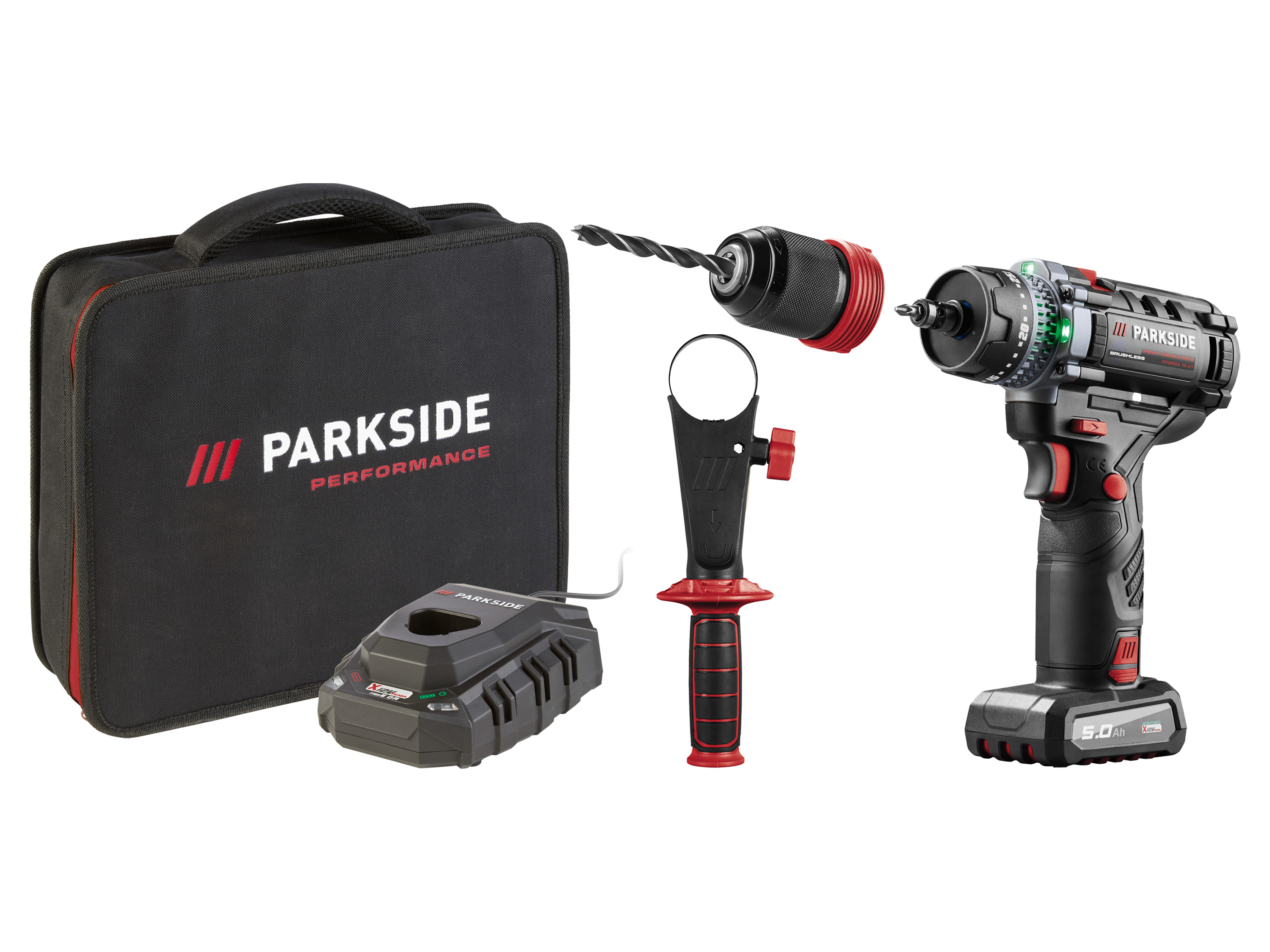 PARKSIDE PERFORMANCE® Set perceuse-visseuse sans fil PPBSSA 12 A1 + batterie + chargeur, 12 V