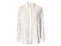 Chemise femme écru à manches longues avec une texture froissée.