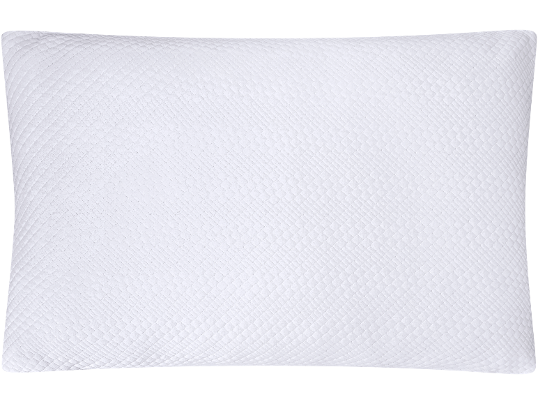 Oreiller blanc matelassé avec un motif de losanges subtil