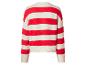 Pull rayé rouge et blanc, vue de dos