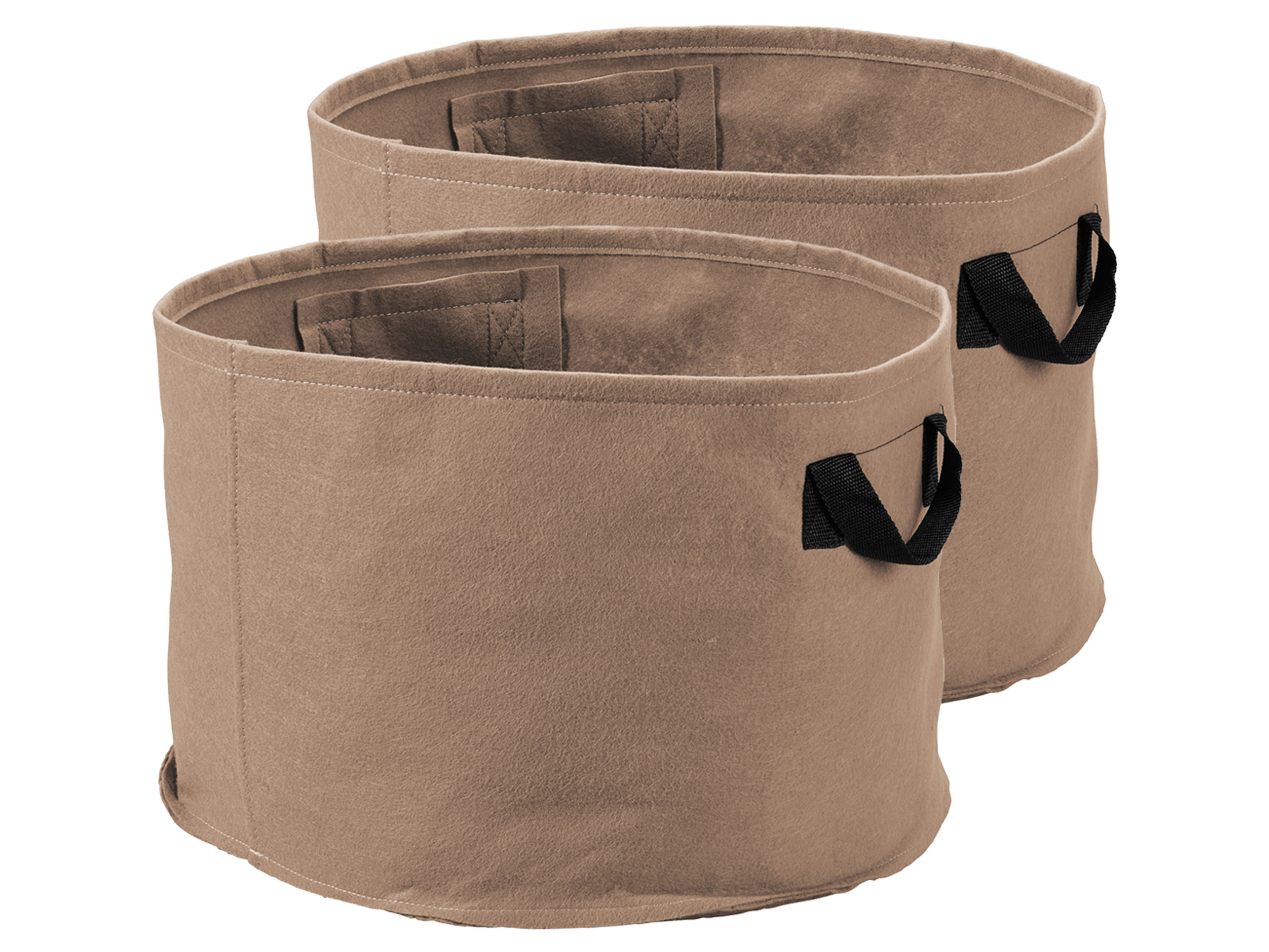 PARKSIDE® Kit de 2 jardinières en feutre (Sac à plantes universel beige)