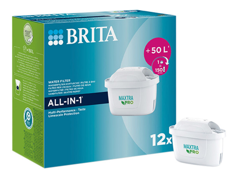 12 filtres à eau Brita Maxra Pro pour un meilleur goût et une protection contre le calcaire