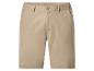 Short beige pour homme avec bouton et passants de ceinture.