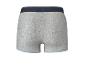 Boxers grises avec une ceinture bleu marine.