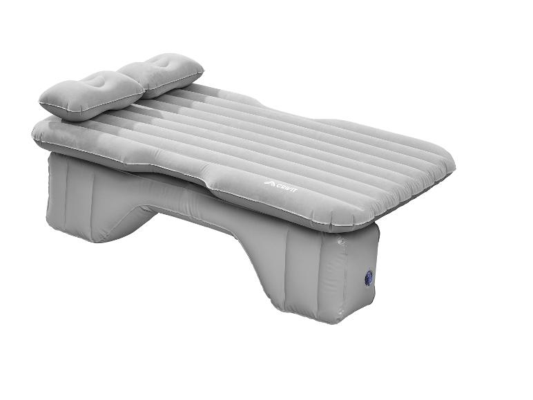 Matelas gonflable gris pour voiture avec deux oreillers