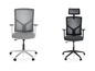 Deux chaises de bureau ergonomiques avec dossier en maille