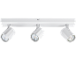 Luminaire sur rail blanc avec trois spots réglables
