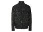 Un pull en maille noir avec une fermeture éclair.