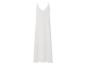Robe longue blanche à fines bretelles avec décolleté en V